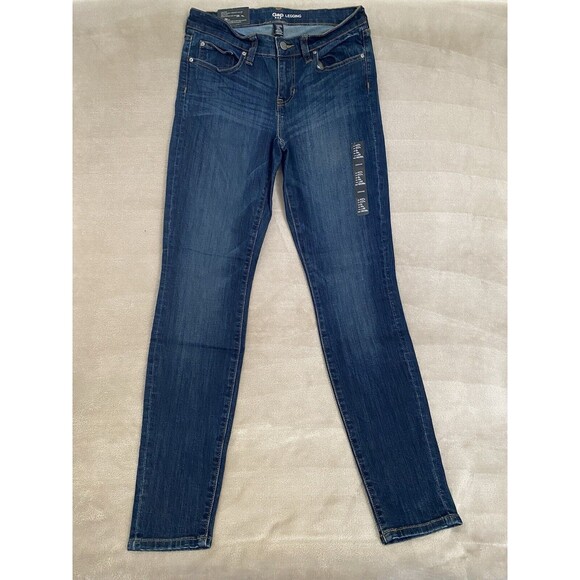 Gap Denim - GAP Jeans Womens 4 Regular 27 x 30 Blue Stretch Skinny Denim Leggings Jeggings